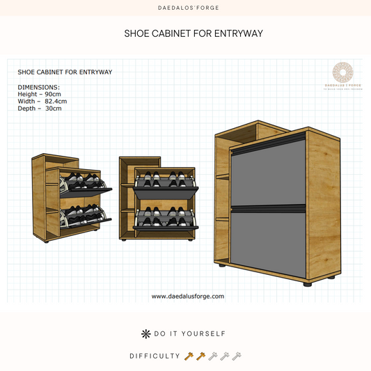 SHOE CABINET FOR ENTRYWAY