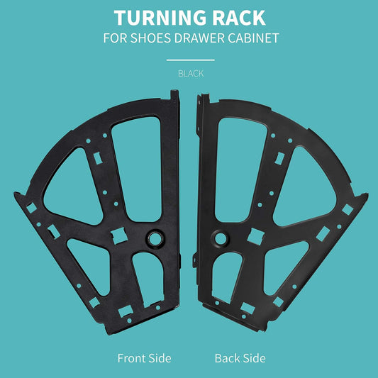 2 Layers Shoes Drawer Cabinet Hinges Flip Frames, Black Shoe Cabinet Replacement Fittings Stainless Steel for Kitchen Living Room, 1 Pair