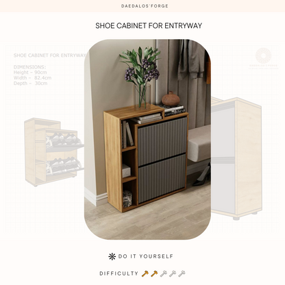 SHOE CABINET FOR ENTRYWAY