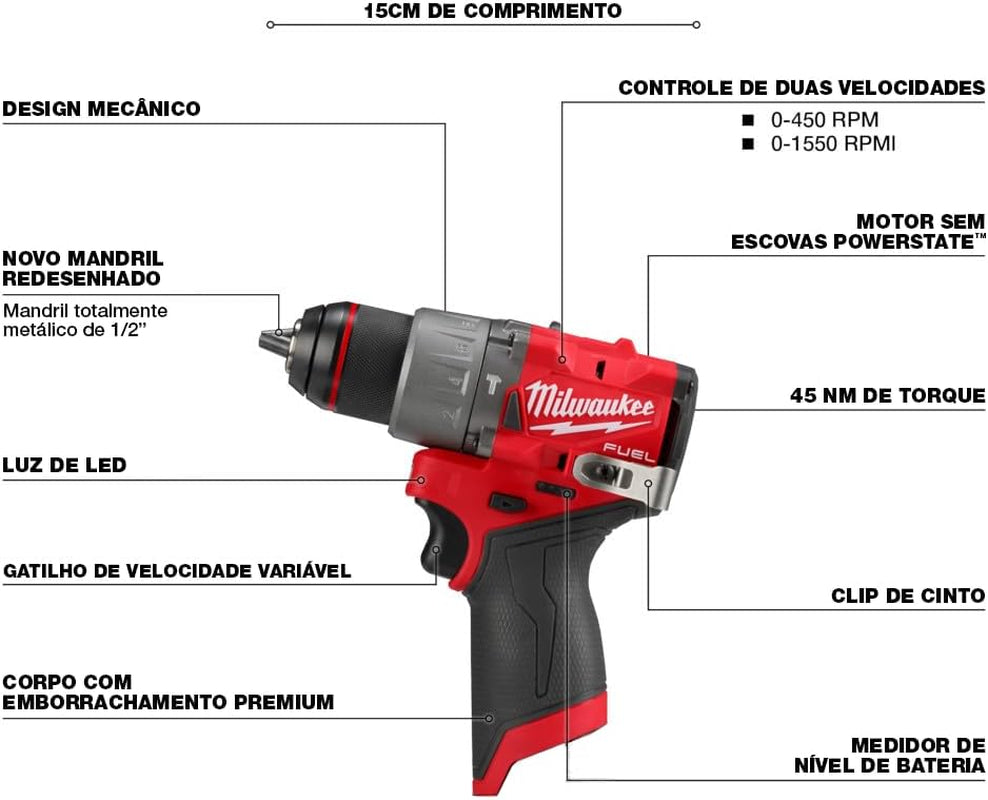 Electric - M12 Fuel. 1/2 Hammer Drill-Driver