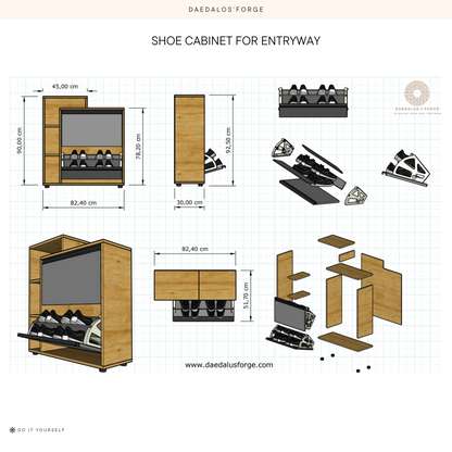 SHOE CABINET FOR ENTRYWAY