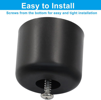 1-1/2 Inch Plastic Furniture Legs Set of 4, Black Screw in Legs round Tapered Sofa Legs, Couch Feet Replacement Legs for Furniture, Table, Ottoman