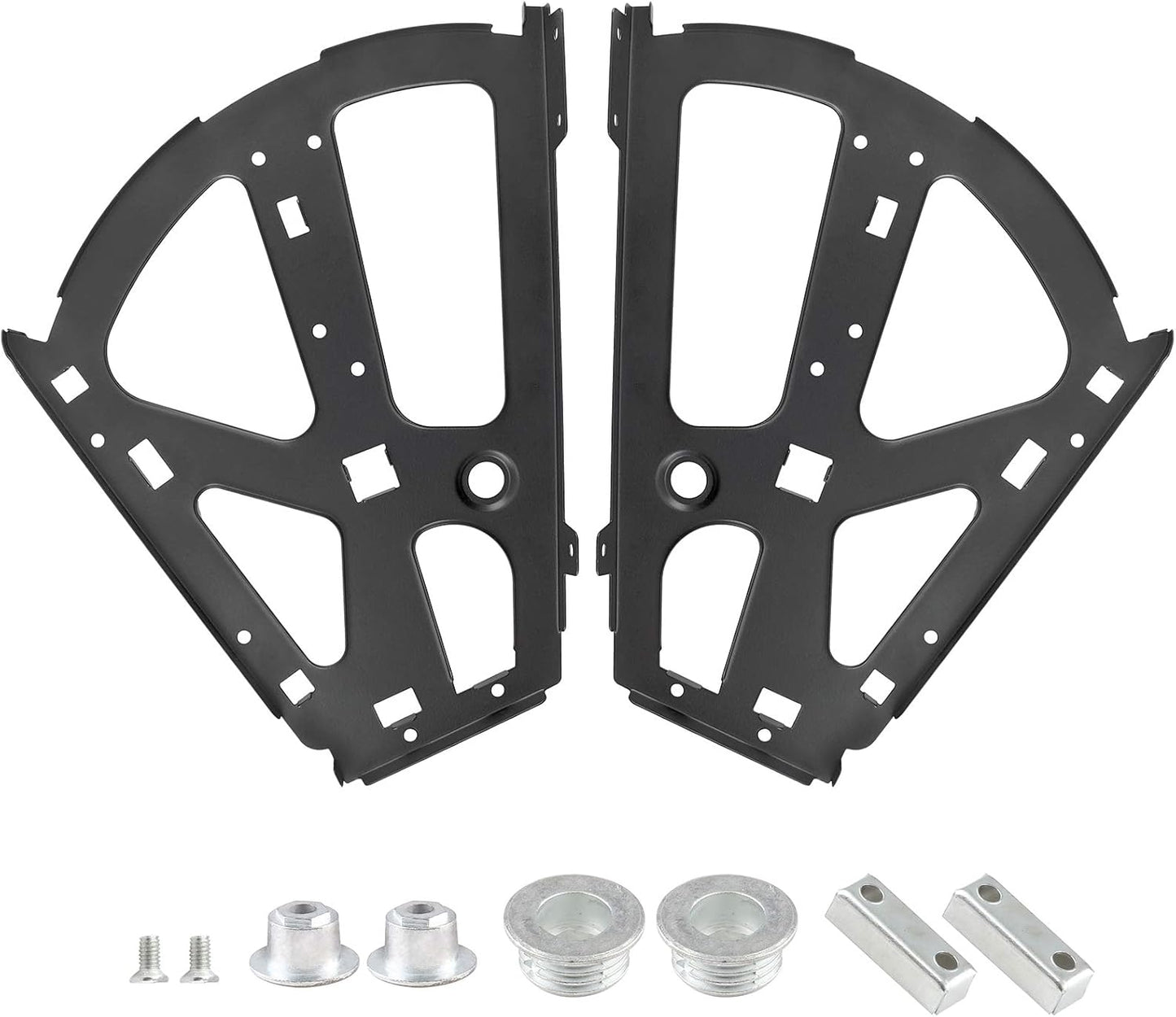 2 Layers Shoes Drawer Cabinet Hinges Flip Frames, Black Shoe Cabinet Replacement Fittings Stainless Steel for Kitchen Living Room, 1 Pair