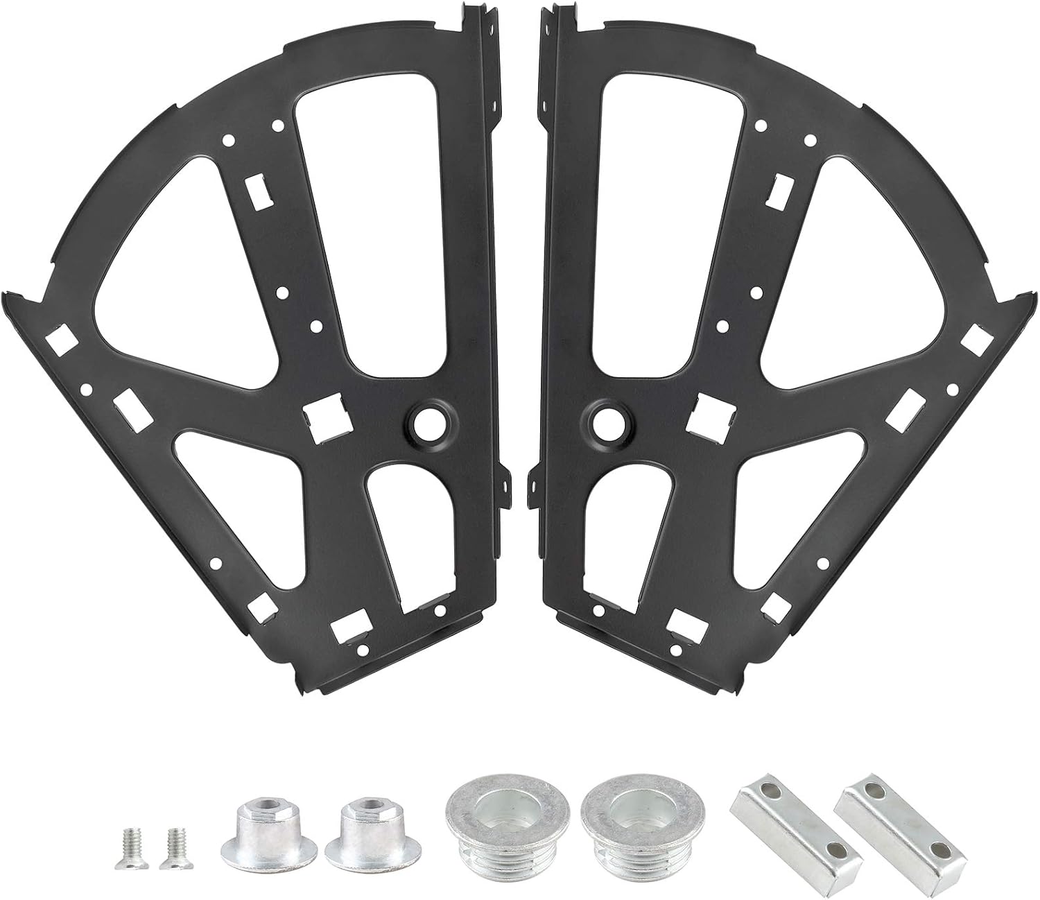 2 Layers Shoes Drawer Cabinet Hinges Flip Frames, Black Shoe Cabinet Replacement Fittings Stainless Steel for Kitchen Living Room, 1 Pair