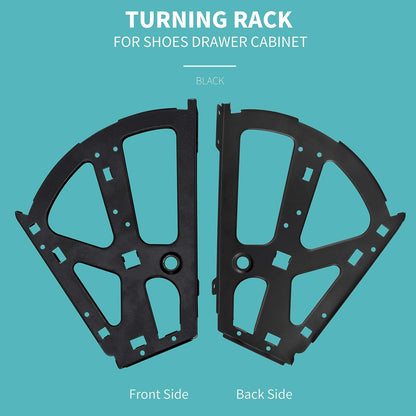 2 Layers Shoes Drawer Cabinet Hinges Flip Frames, Black Shoe Cabinet Replacement Fittings Stainless Steel for Kitchen Living Room, 1 Pair